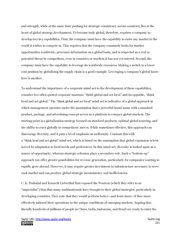 Fundamentals of Global Strategy - Page 221